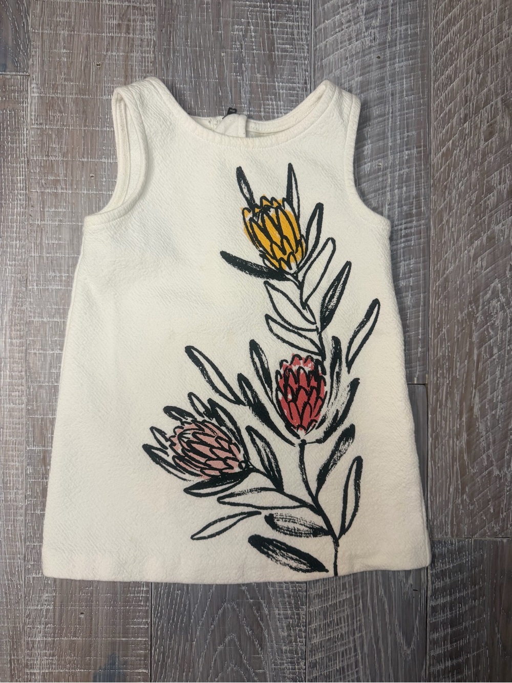 Genuine Kids from OshKosh White Toddler Top with Stylized Flowers Graphic - 18M